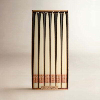 12 Piece Unscented Taper Candle Set