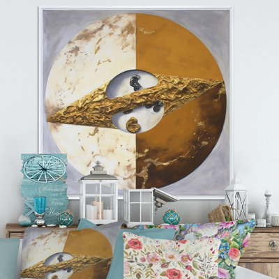 " Gold White Yin And Yang II "