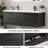 60" Modern Wall-Mount Double Sink Bathroom Vanity Base Only, Painted Floating Cabinet, Soft-close Drawers-110974068