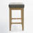 24 Inch Upholstered Extra-wide Cushion Wooden Kitchen Island Counter Height Barstools-1423106324