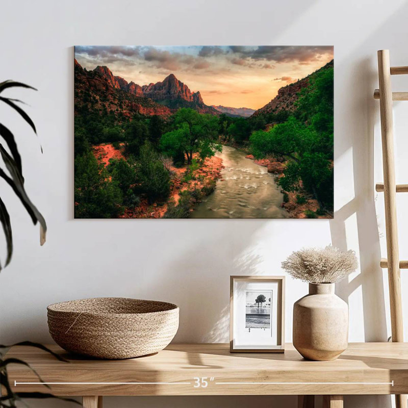 Alvord, coucher de soleil à la rivière Vierge, H 16 po x l 24 po