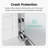 56"-60"W*72" H  Semi-Frameless Double Sliding Shower Door, Bypass Shower Door, 1/4" (6Mm) Thick Tempered Glass Door