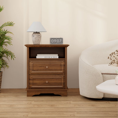 Classic Vintage 2 Drawer Nightstand by Canora Grey
