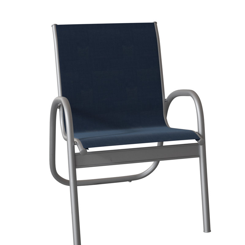 Fauteuil de patio Gardenella, Bleu marine 13D Sunbrella®, Désert texturé