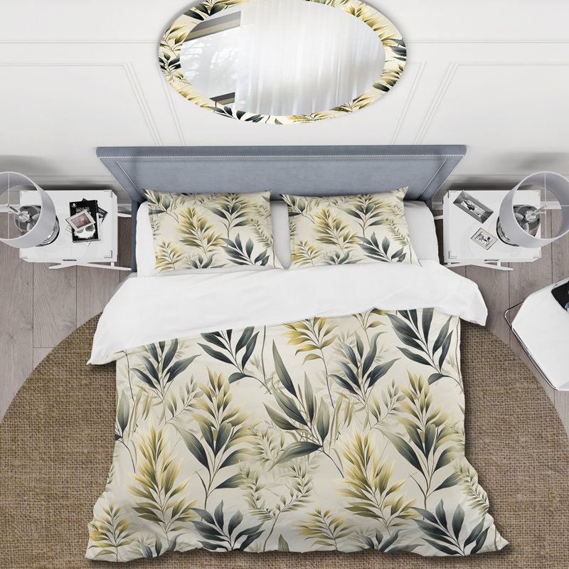 Literie de fougères tranquilles II, Housse de couette simple + 1 taie décorative stan