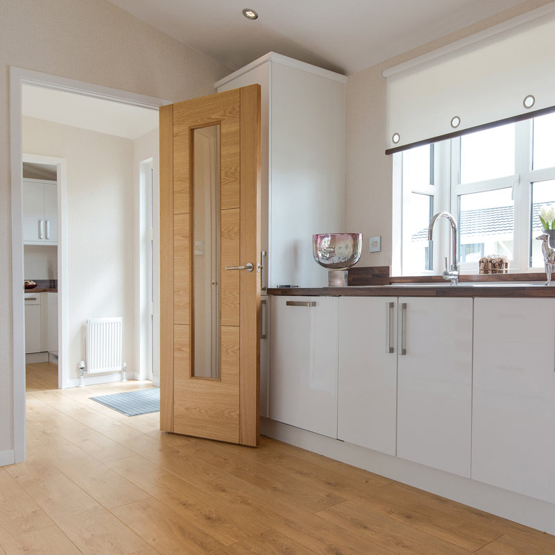 Mistral Oak Internal Door Unfinished, 198.1cm H x 68.6cm W x 3.5cm D