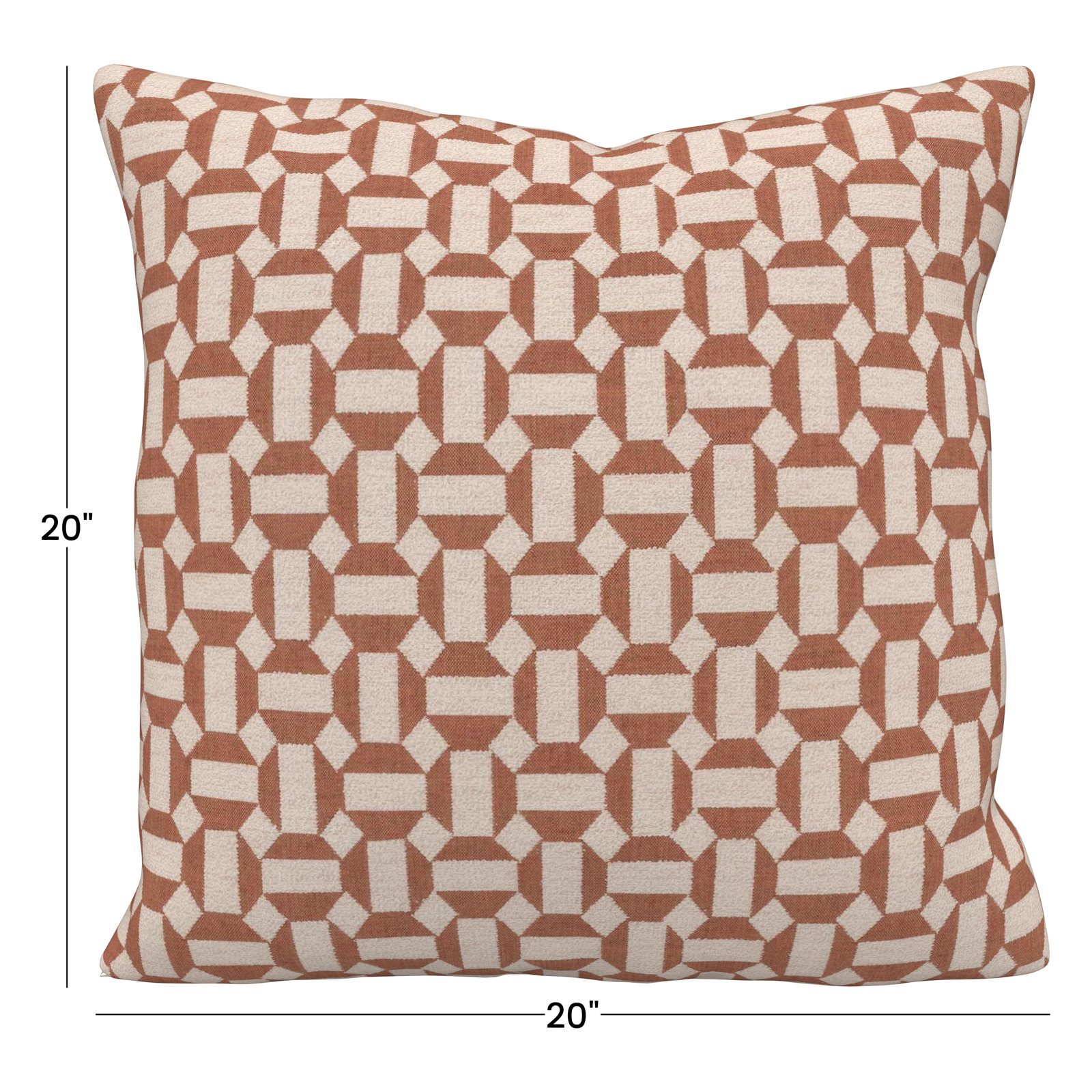 Gabi Indoor/Outdoor Throw Pillow, Assemble Clay, 20 x 20 x 3