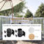  Hauteur du support de support de parasol de terrasse flexible pour balustrade de patio Balcon, cour, piscine, chariot mobile, noir, plat