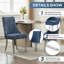 Modern Round Tempered Glass Pedestal Dining Set with Chenille Upholstery Dininig Chair-226268171-226268208-226408210