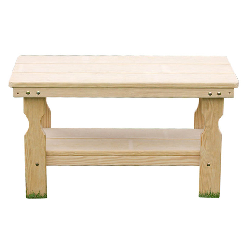 Table basse robuste en bois traité, Sans finition
