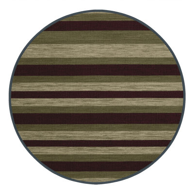 Machine Washable Horizontal Stripes Black Area Rug