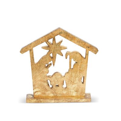 Wooden Carved Tabletop Nativity