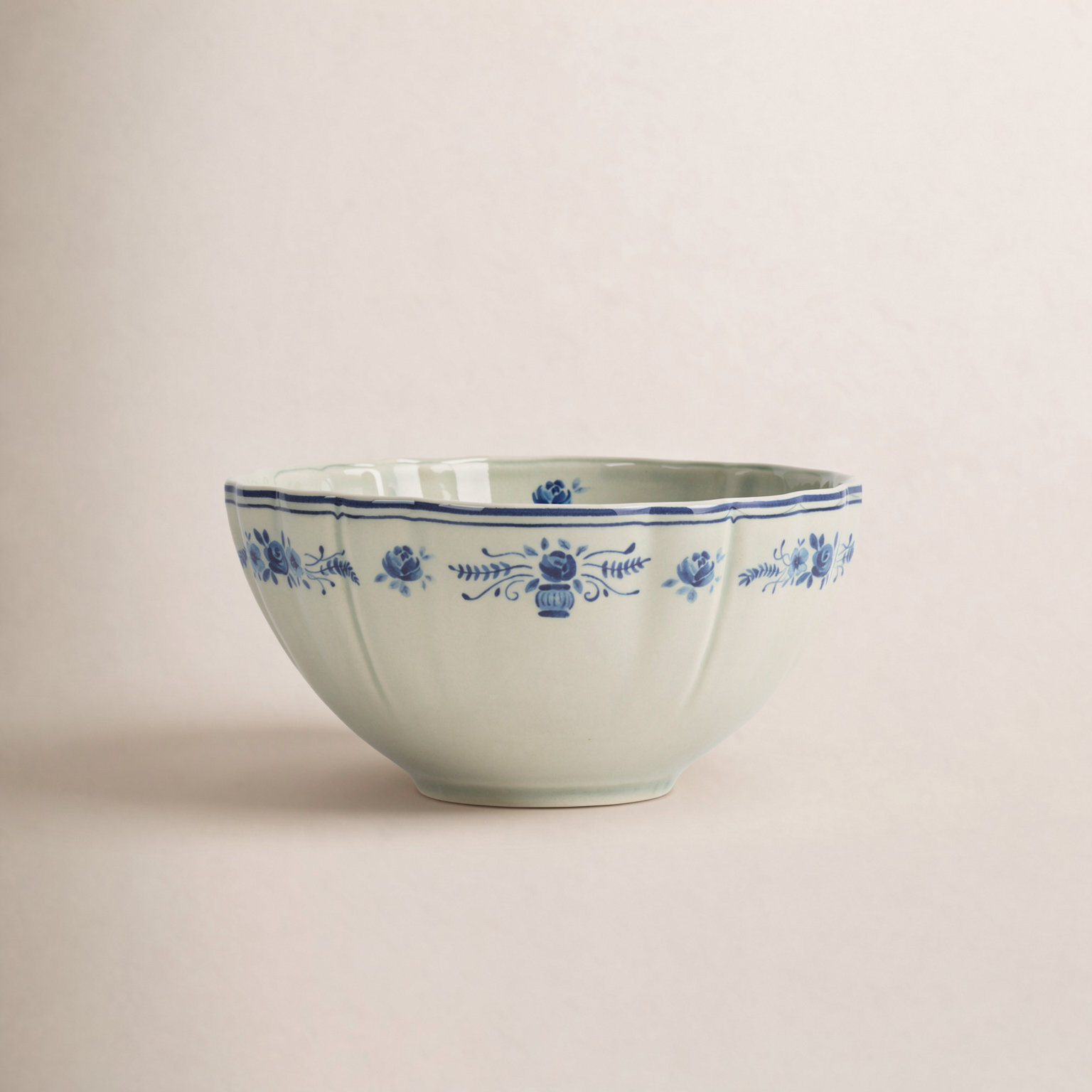 Vila Stoneware Cereal Bowl, Blue/Olive
