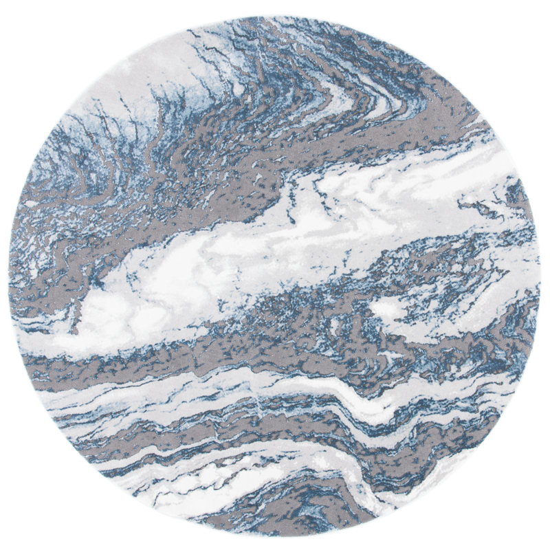 Marni Performance Abstract Rug, Round 6'7"