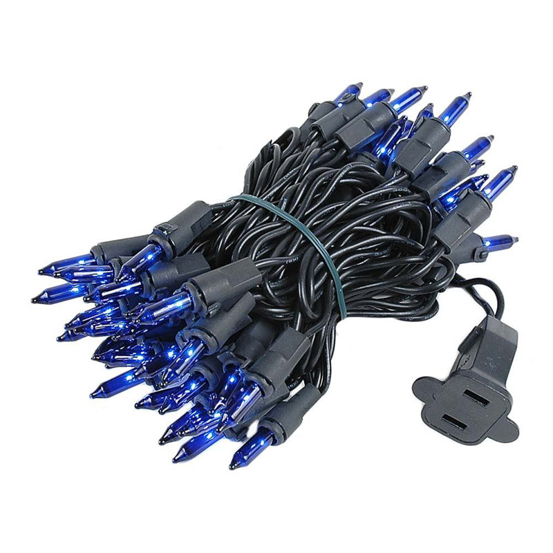 Mini-chaîne pour l’extérieur 11'50 ampoules Pirtle, Bleu, Noir