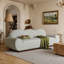 Canapé 3 places Cloud incurvé de 224 cm (88 po), recouvert de tissu capitonné, avec accoudoirs arrondis, coussins en mousse haute densité et base en fer.-1540205179