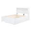 Lit plateforme double avec lit gigogne, tiroirs et prises USB, blanc-1869119467