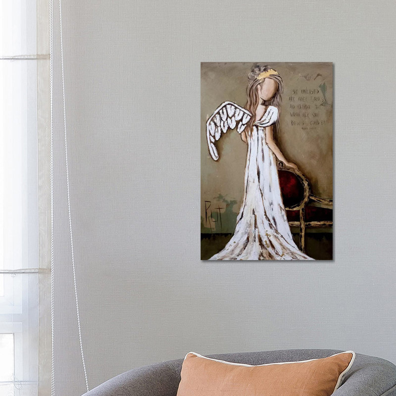 « Unleashed » par rut art Creations-impression d’art graphique, Pas de tapis, H 18 po x l 26 po x P 1,5 po, Toile tendue