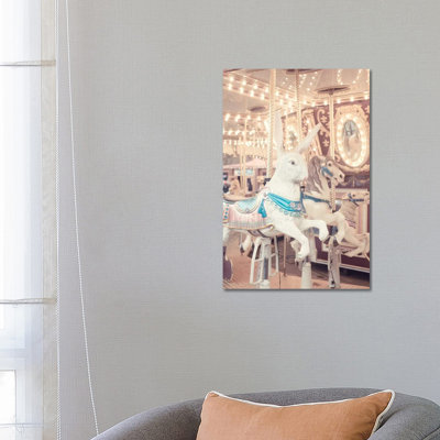 Rabbit Carousel - Wrapped Canvas Print