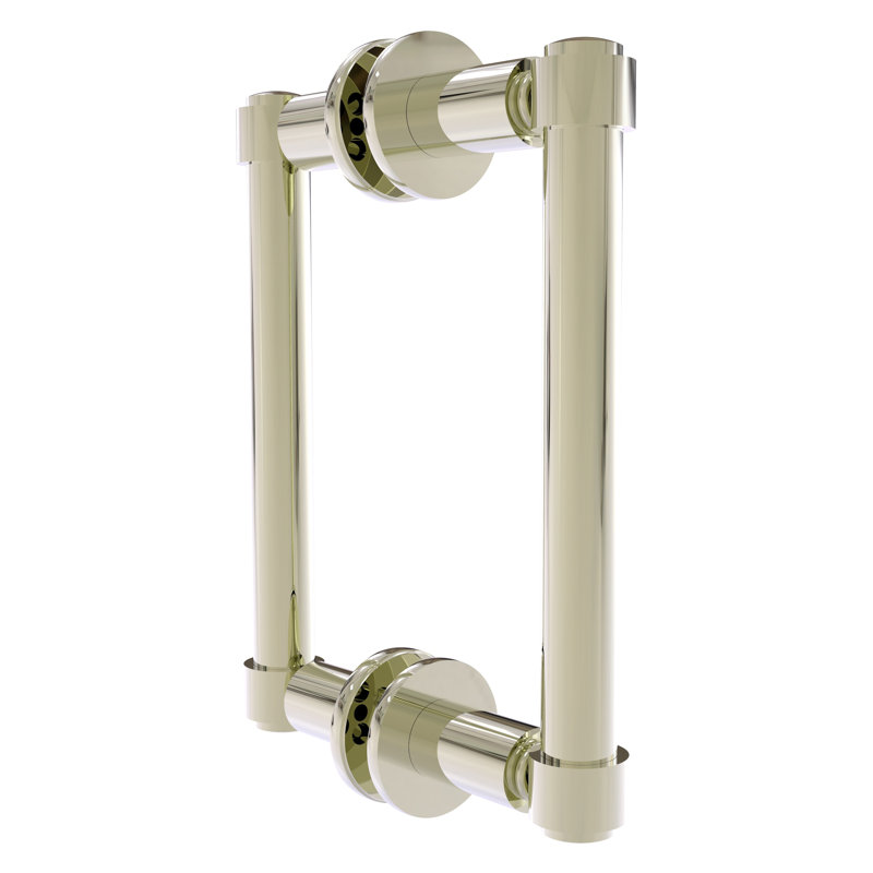 Back to Back Shower Door Pull, Polished Nickel
