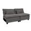 Canapé modulaire en L 111 po en velours côtelé de 111 po, canapé Cloud avec siège profond, repose-pieds mobile, port de charge intégré et poches latérales, canapé rembourré confortable avec coussins pour le salon-132015930