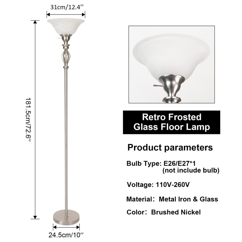 Lampadaires, Nickel brossé