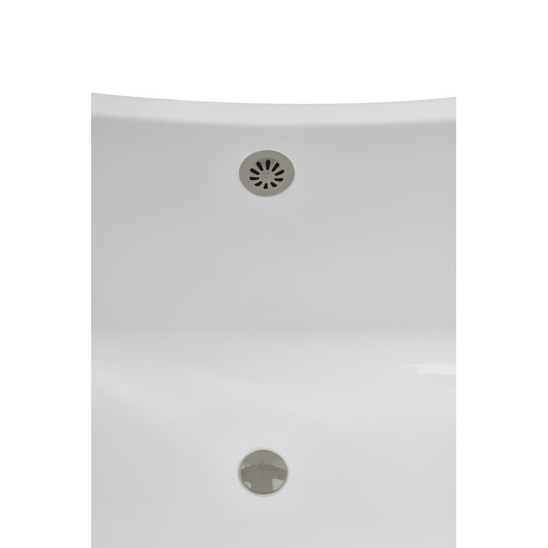 59" Streamline Clawfoot Tub,Tray,Drain, Clawfeet, Oil Bronze, Brushed GunMetal