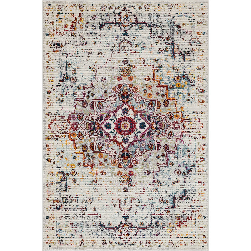 Enderson Ikat Indoor Rug, Rectangle 5' x 8'