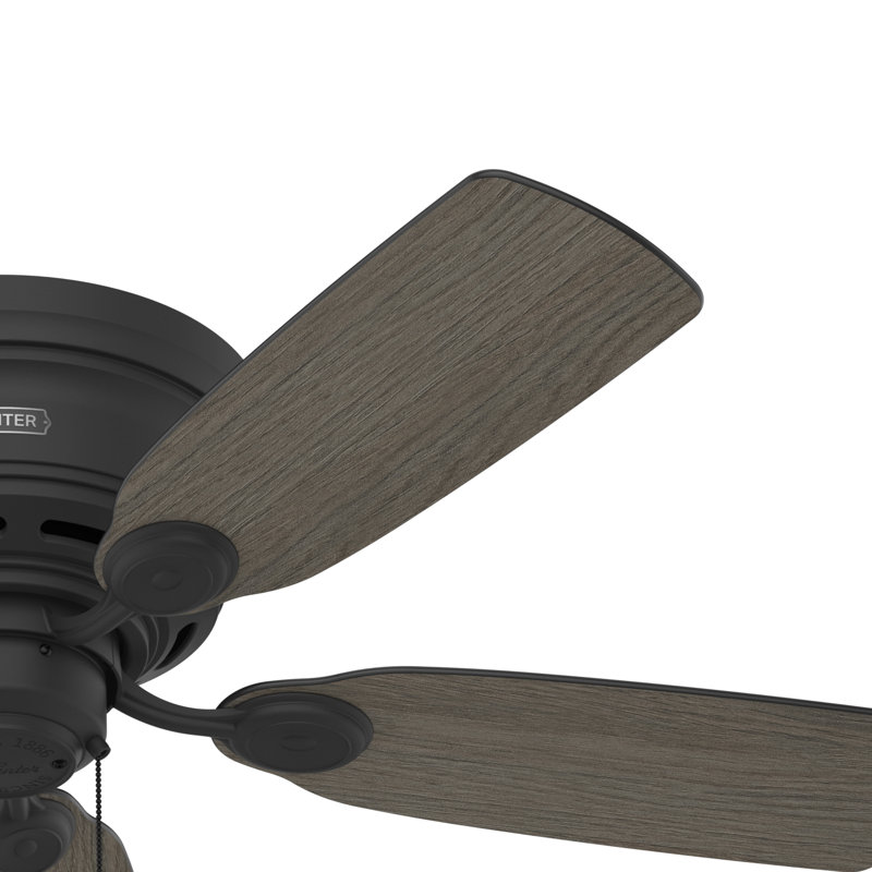 Low Profile IV 42" 5 - Blade Ceiling Fan with Pull Chain, Matte Black
