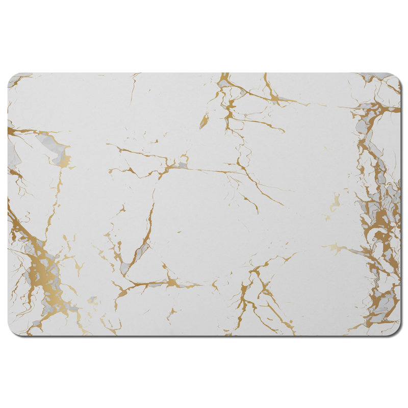 Mahalia Polyester-Coated Hardboard Abstract Rectangle Placemat