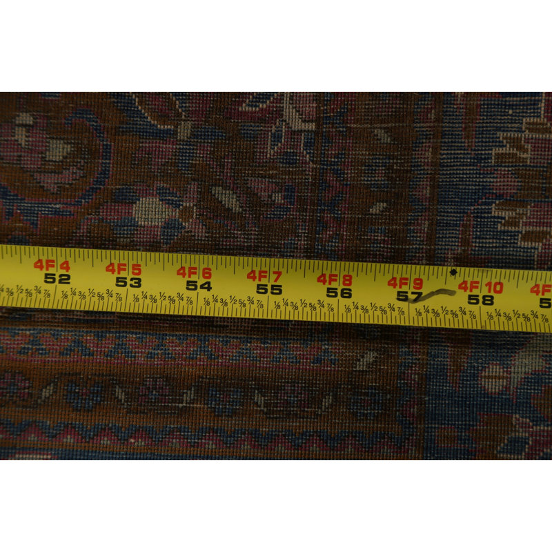 One-of-a-Kind Rectangle 4'1" X 6'10" 1900s Silk Area Rug in Red