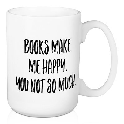 Grande tasse à café books make me happy Drennen
