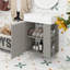 Meuble-lavabo mural moderne 21,6 po, armoire de rangement avec rangement à droite et porte à fermeture en douceur