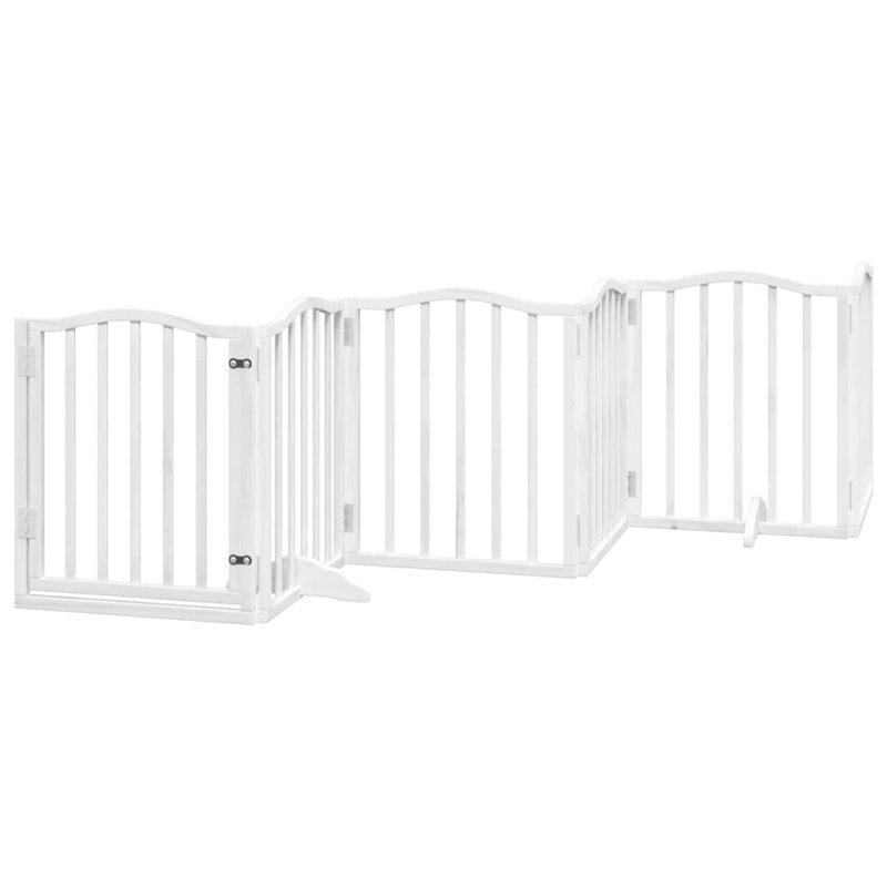 Deance Solid Wood Dog House Door, White, 60cm H x 300cm W x 2cm D