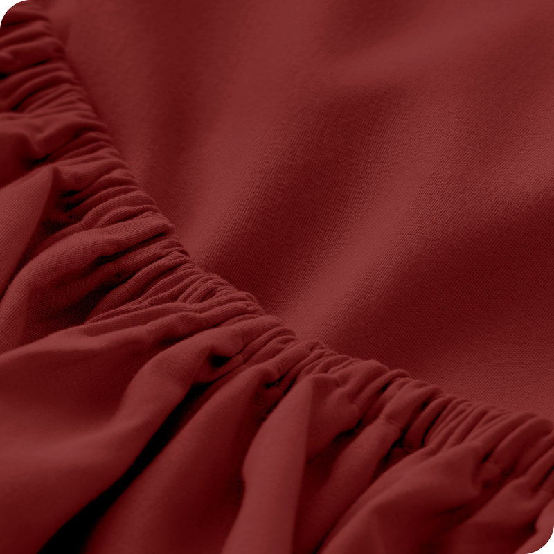 Microfiber Fitted Sheet, Rosewood, Full Fitted Sheet