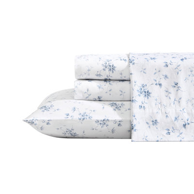 4-Piece 300 Thread Count Sateen Cotton Sheet Set 