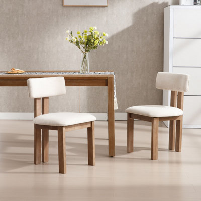 Linen Blend Upholstered Accent in Beige