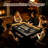 Wood Board Game Table With Led Light For 4-6, D&d/puzle Table W/ Game Mat, 6*cup Holders & Hobby Trays, Dining Table W/ Removable Top-126598094