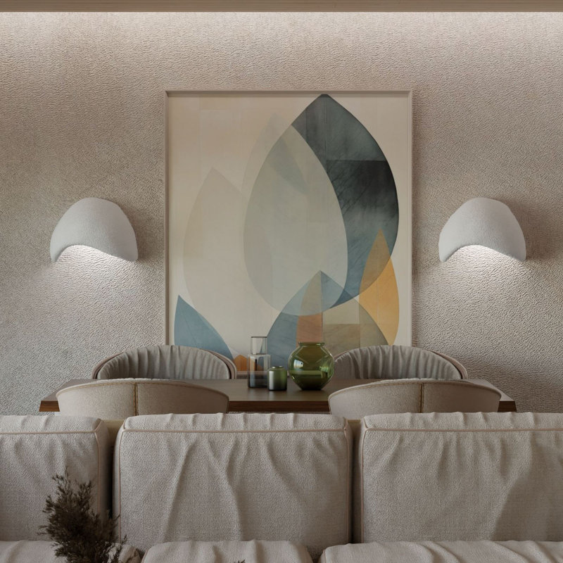 Modern Wall Lamp Set (2 Pieces), White, 13.8 x 6.7 x 9.4 inches | Durable Polymeric Composite Body, E14 Socket (Max 40W) | Elegant Design for Living Room, Bedroom & Hallway, IP20 Rated for Indoor Use
