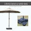 Parasol extérieur rectangulaire en acier de 15 pi Outsunny-920153454-920153446