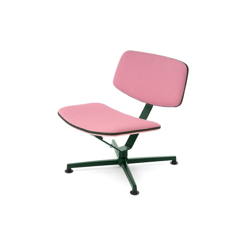 Arba Side Chair, Pink, Dark Green