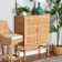 Bock 2 - Door Rattan and Mahogany wood Accent Cabinet