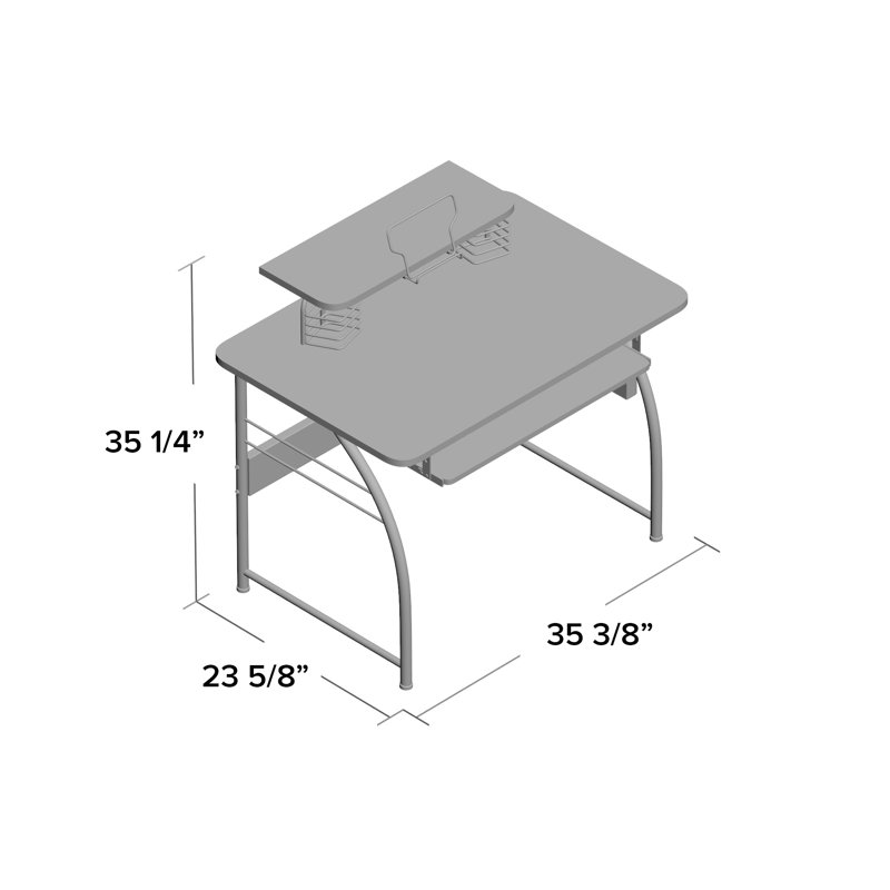 Metal Base Computer Desk