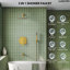 Système de douche à pluie haute pression 10 po, robinet de baignoire avec valve à pression équilibrée-73468189