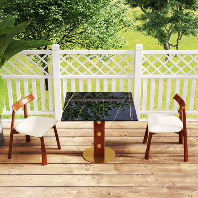 33.5"X 33.5" Square Pedestal Dining Table