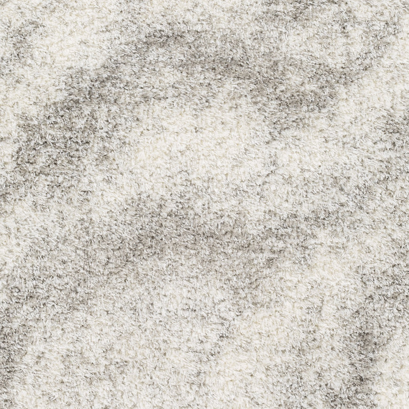 Tapis gris tissé à la machine Autherine, Rectangle 7 pi 10 po x 10 pi