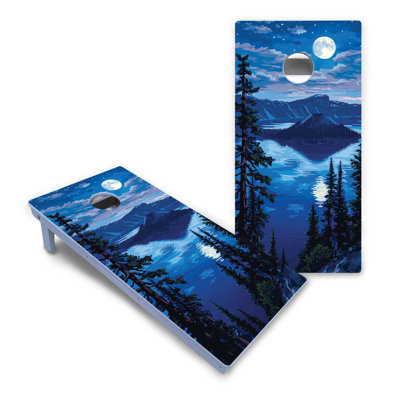 Ensemble de cornhole en composite Crater Lake at Night