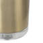 Lampe de table cylindrique dorée et blanche 15 po x 25,5 po avec abat-jour tambour en tissu - Lampe d'appoint élégante pour la maison (assemblage de l'abat-jour requis)