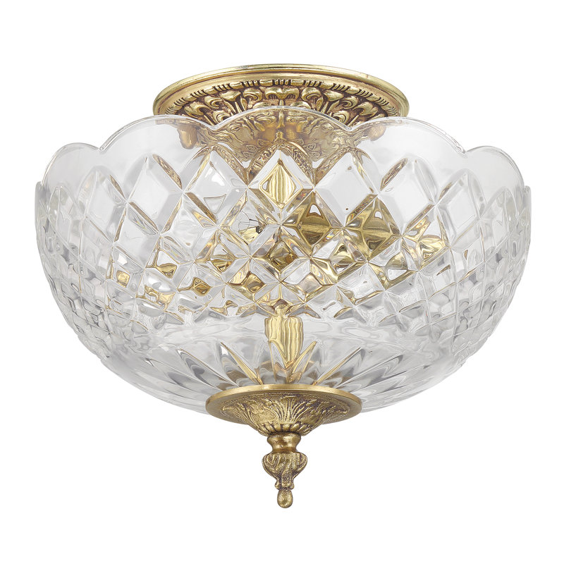 Plafonnier semi-encastré 2 lumières Weese, 12"