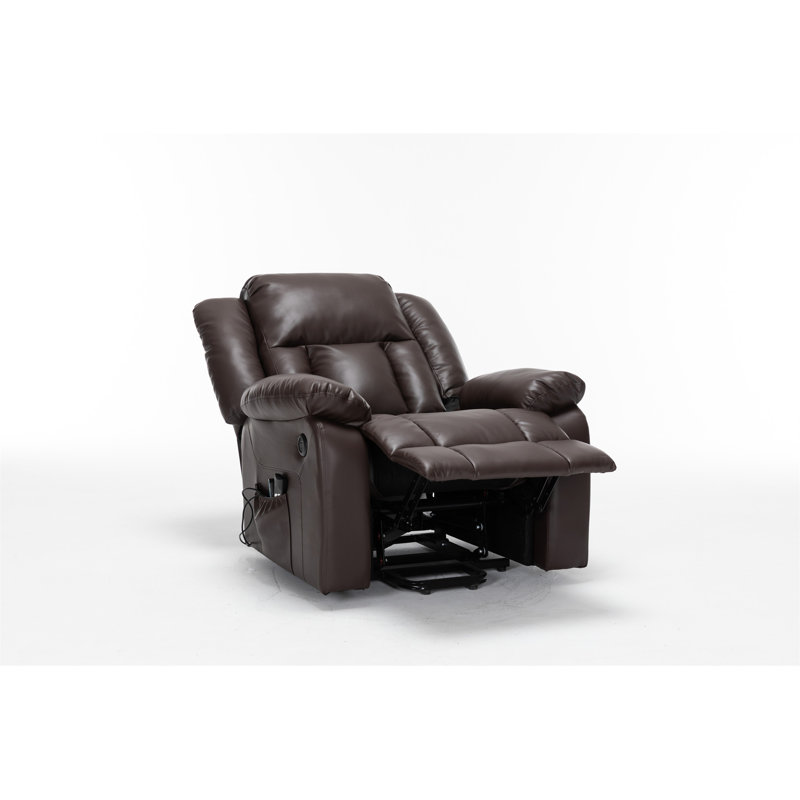 Fauteuil inclinable de massage électrique, Marron foncé